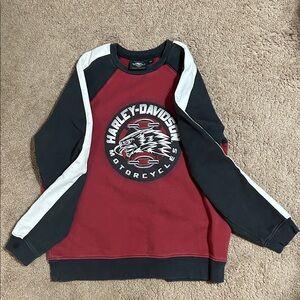 Harley-Davidson Red and Black Crewneck